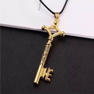 FASHION KEY NECKLACE ON CORDED NECKLACE